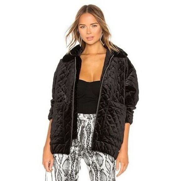 I.AM.GIA Contraband Velvet Jacket in Quilted Black Size XS - Picture 1 of 5